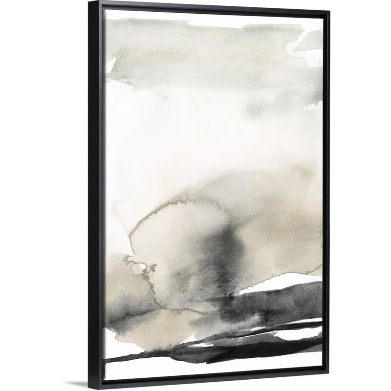" Ebony Horizon Triptych III " by Jennifer Goldberger Painting Print | Wayfair North America