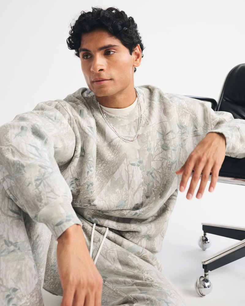 Men's Essential Crew Sweatshirt | Men's Tops | Abercrombie.com | Abercrombie & Fitch (US)