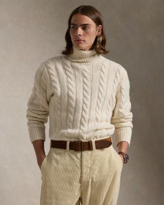 Cable Knit Wool Cashmere Turtleneck Sweater | Bloomingdale's (US)