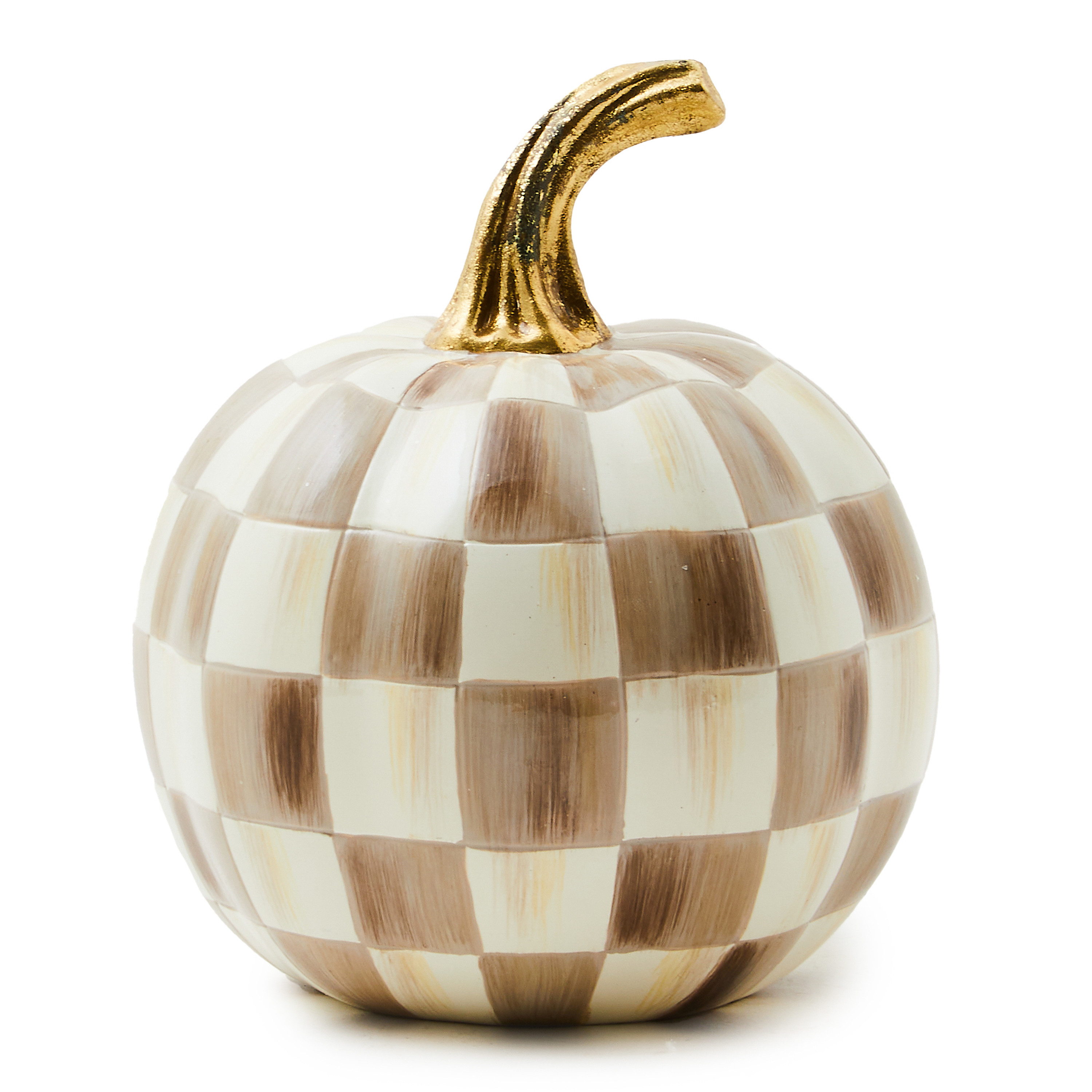 MacKenzie-Childs Mocha Check Mini Pumpkin Bag | MacKenzie-Childs