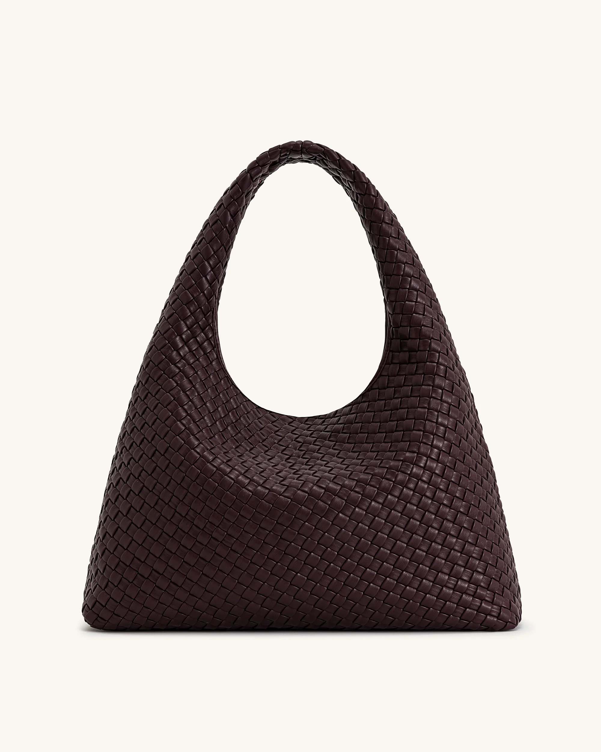 Laura Woven Shoulder Bag - Deep Burgundy | JW PEI US