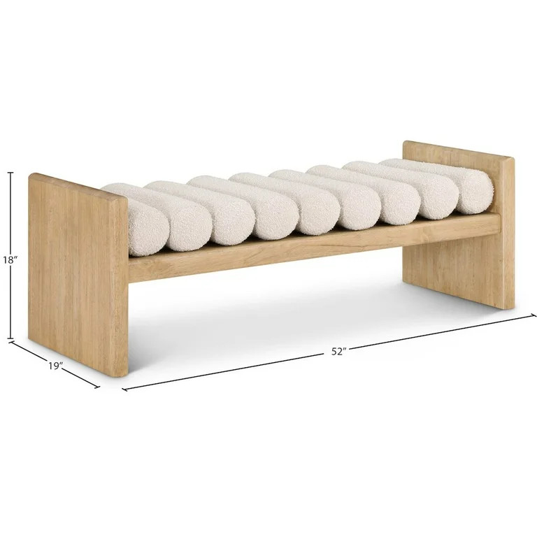Meridian Furniture Waverly Cream Bench | Walmart (US)