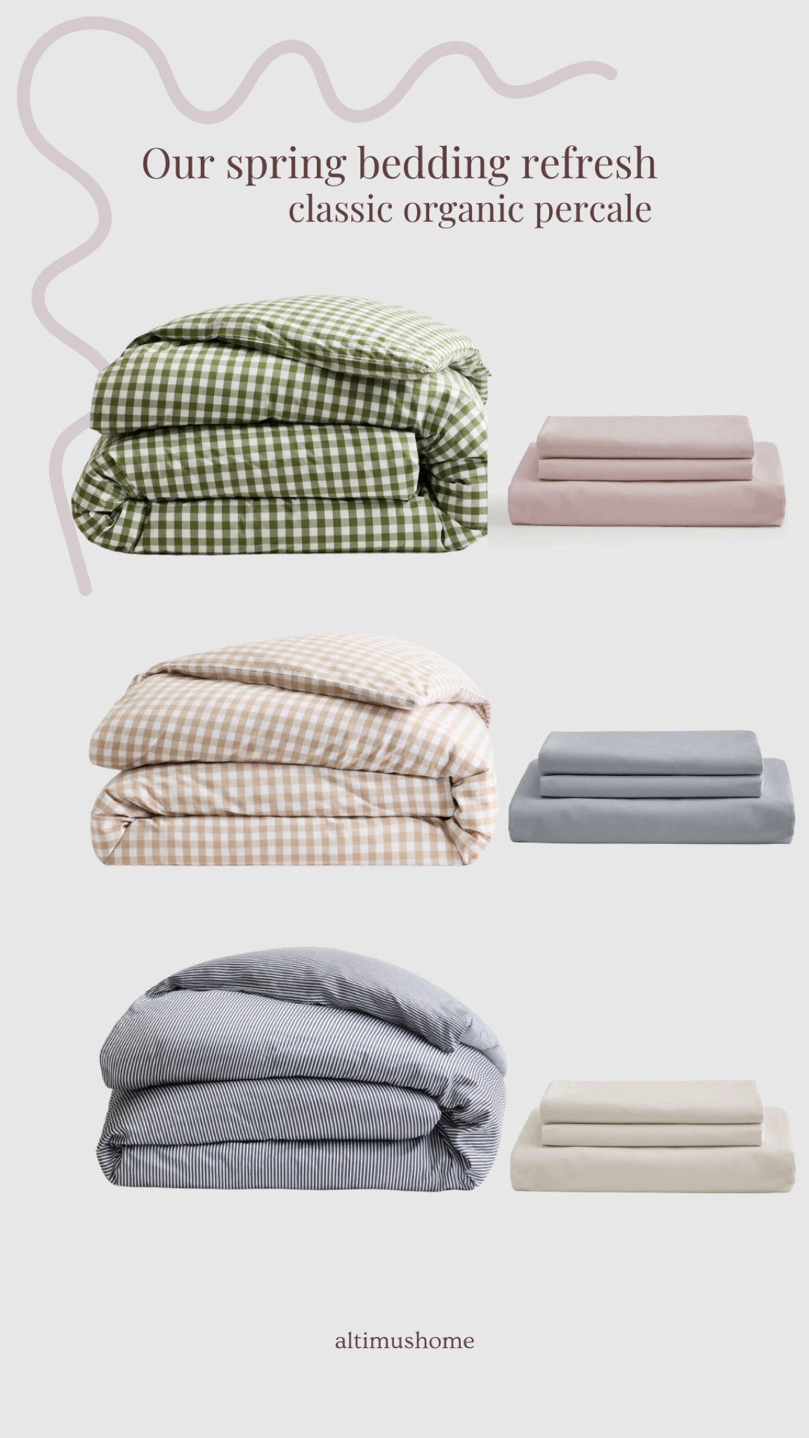 Fresh organic bedding for the spring season🌿 25% off if you build your own bundle 