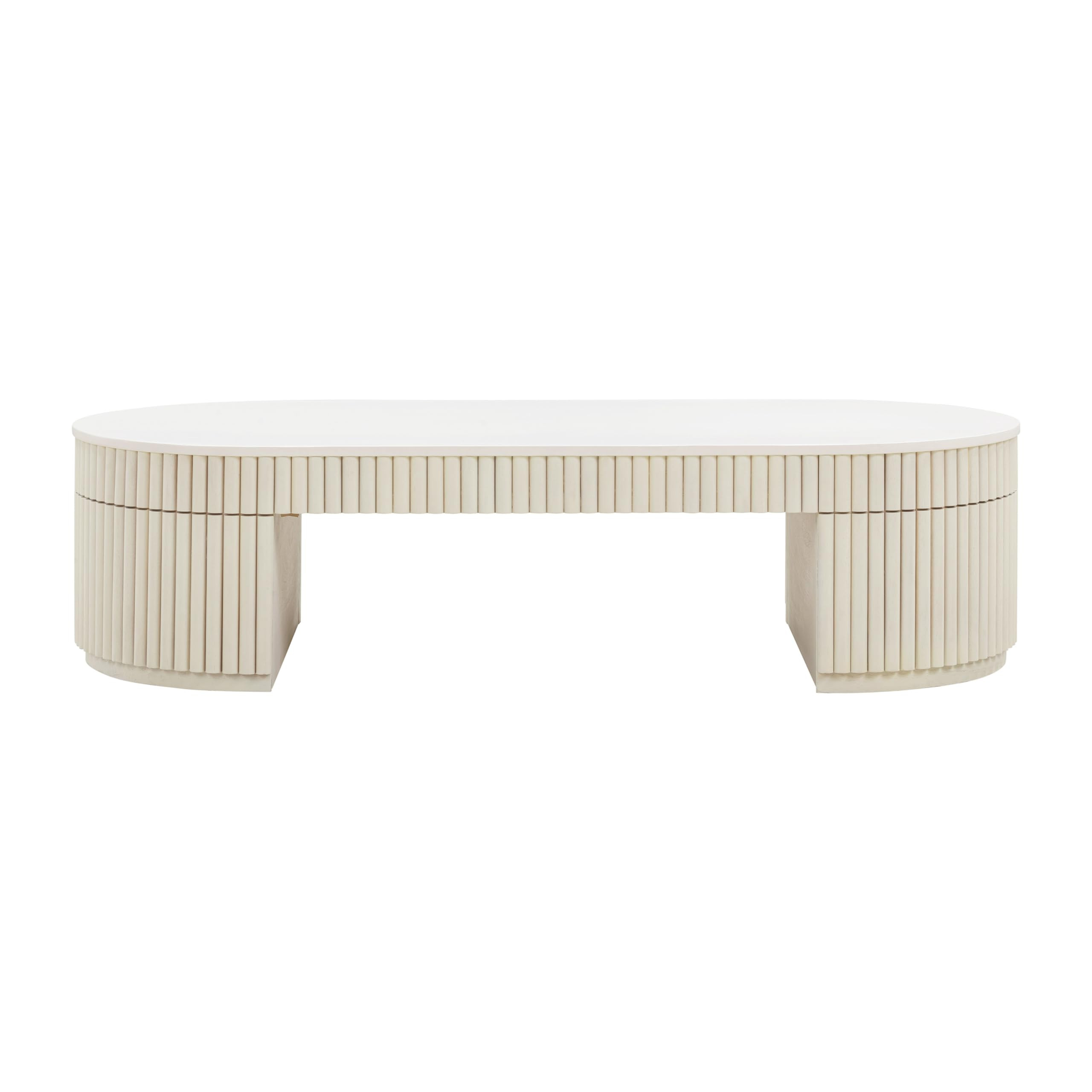Tov Furniture Bella Cream Oval Coffee Table | Amazon (US)
