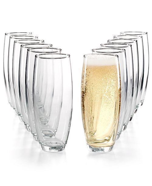 12-Pc. Stemless Flutes Set, Created for Macy's | Macys (US)