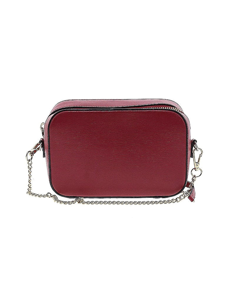 Assorted Brands 100% Leather Solid Maroon Red Leather Crossbody Bag One Size - 60% off | thredUP