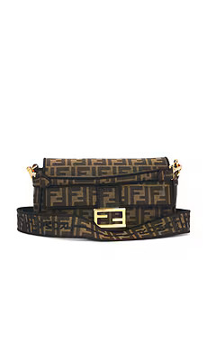 FWRD Renew Fendi Zucca FF 1974 Baguette Shoulder Bag in Brown from Revolve.com | Revolve Clothing (Global)