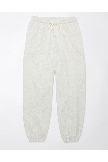 AE High-Waisted Baggiest Fleece Jogger Women's Heather Gray XXS | American Eagle Outfitters (US & CA)