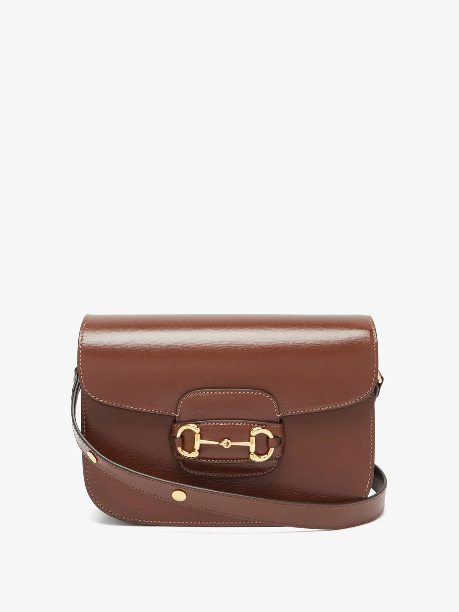 1955 Horsebit grained-leather shoulder bag | Matches (UK)