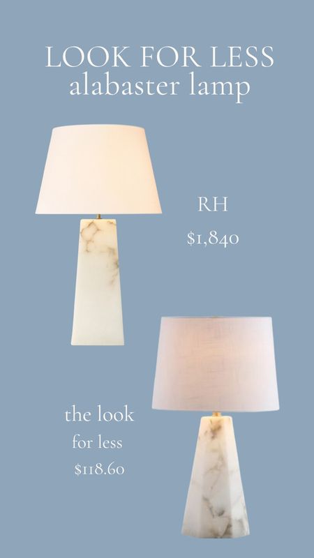 You won’t believe the price in The RH Look for Less alabaster lamp!

#LTKstyletip #LTKhome