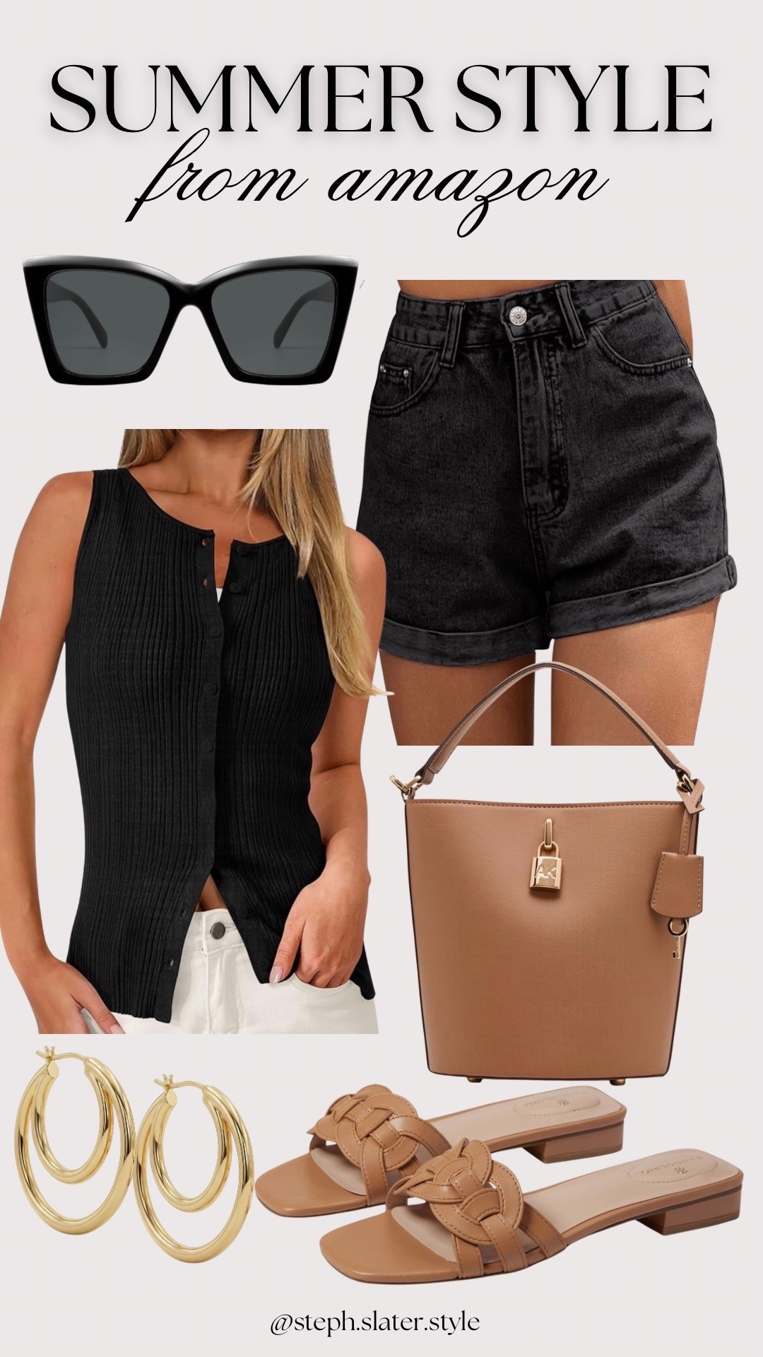 Chic summer style in all black.

#LTKOver40 #LTKSeasonal #LTKootd