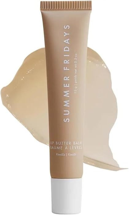 Summer Fridays Lip Butter Balm Conditioning Lip Mask Lip Balm, Sheer-Tinted, Vanilla (.5 Oz) | Amazon (US)