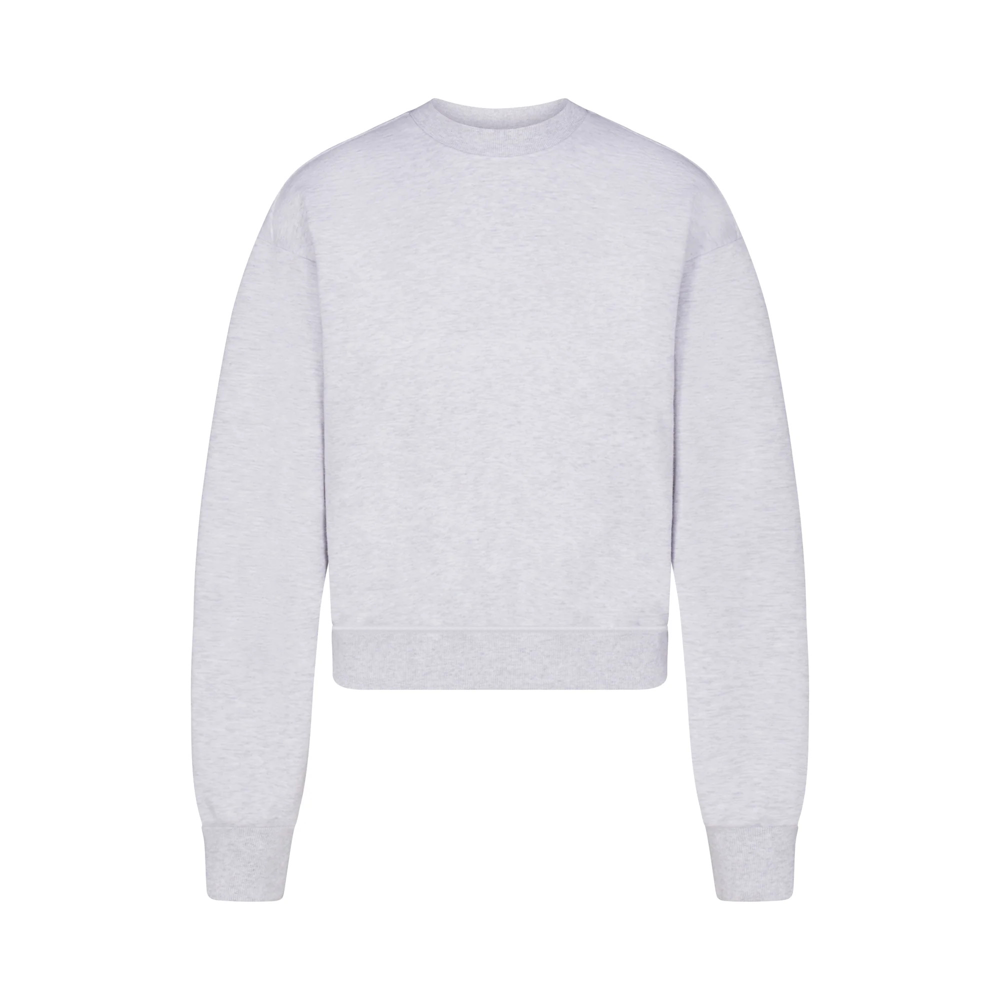 COTTON FLEECE CLASSIC CREWNECK | LIGHT HEATHER GREY | SKIMS (US)