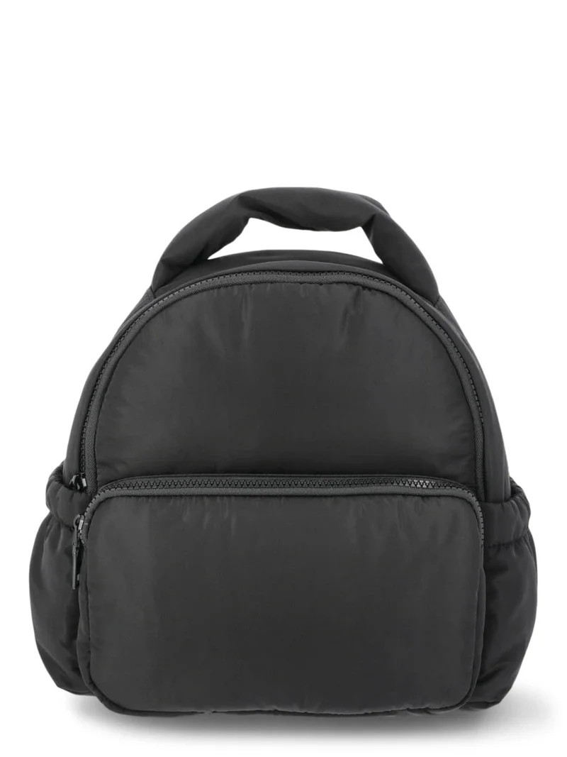 No Boundaries Women's Hands Free Puffy Mini Backpack, Black | Walmart (US)