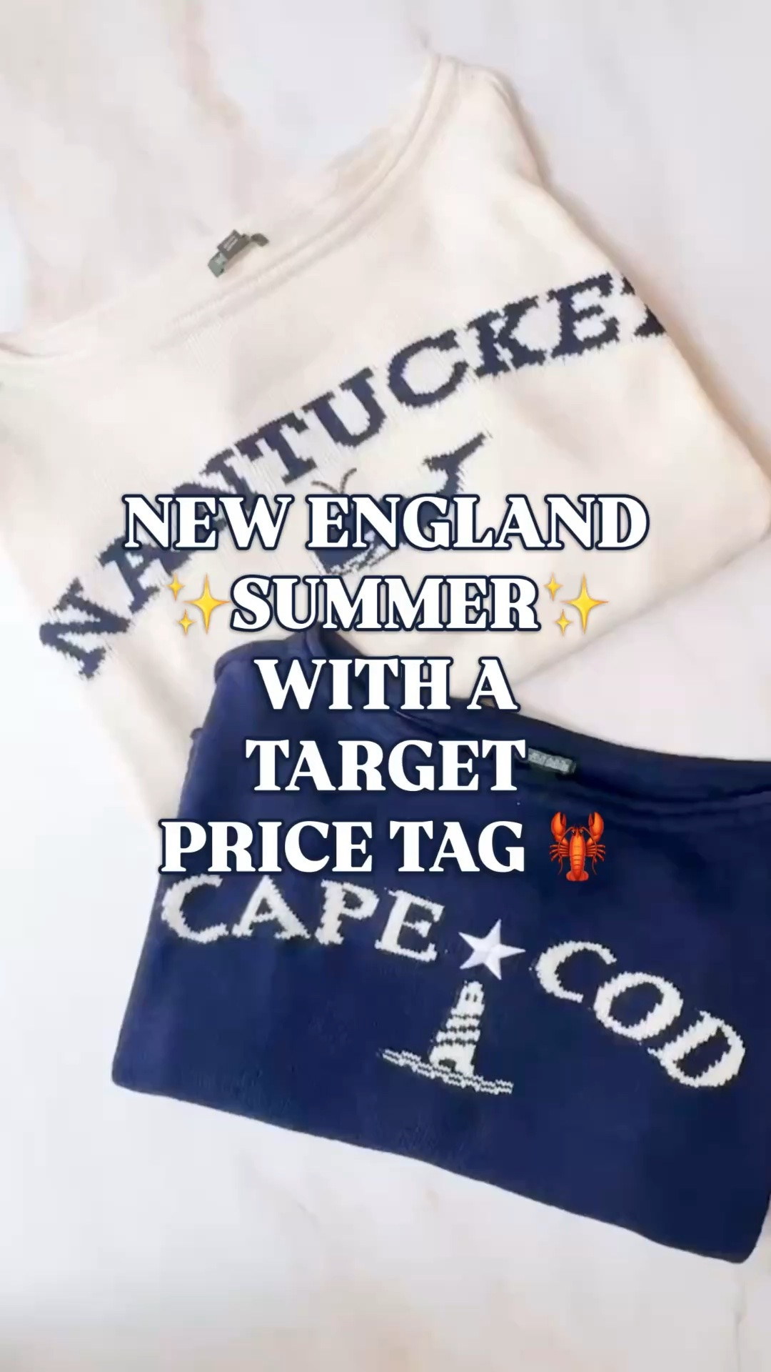 Target coastal sweaters, New England summer outfit, lobster sweater

New England summer with a Target price tag. 🦞

These Target coastal sweaters are back just in time for Memorial Day weekend, and they have that beach-town, Cape Cod, Nantucket, cool-summer-night energy that usually sells out fast.

The whole lineup is giving affordable coastal style: lobster sweater, flag sweater, Nantucket whale sweater, Cape Cod lighthouse sweater, boat neck sweater, nautical pullover, and easy preppy summer layers that make shorts, white denim, linen pants, swimsuits, and boat totes look instantly more styled.

They already sold out once for a reason. The relaxed boatneck fit, drop shoulder sleeves, roll-edge trim, midweight knit, and coastal motifs make them feel like something you’d find in a little seaside shop on vacation, except they’re at Target.

Perfect for Memorial Day outfits, Fourth of July outfits, beach trips, lake weekends, vacation packing, cool summer nights, boat days, coastal dinners, casual summer outfits, and that very specific East Coast summer look.

If you love coastal style, preppy style, New England summer outfits, Cape Cod style, Nantucket style, lobster sweaters, flag sweaters, nautical sweaters, beach sweaters, Target finds, affordable preppy style, and designer look for less coastal outfits, these are the ones I’d check before they disappear again.

Target sweater, coastal sweater women, preppy coastal sweater, Nantucket sweater, Cape Cod sweater, lobster sweater, flag sweater women, nautical sweater women, beach sweater women, boat neck sweater, Target fashion finds, Target style, New England summer outfit, East Coast summer outfit, Memorial Day outfit, Fourth of July outfit, coastal grandmother style, affordable preppy style, LTK Target finds

#LTKFindsUnder50 #TargetFinds #TargetStyle #CoastalStyle #PreppyStyle #NauticalStyle #LobsterSweater #FlagSweater #MemorialDayOutfit #FourthOfJulyOutfit #NewEnglandStyle #LookForLess

#LTKSeasonal #LTKTravel #LTKSwim