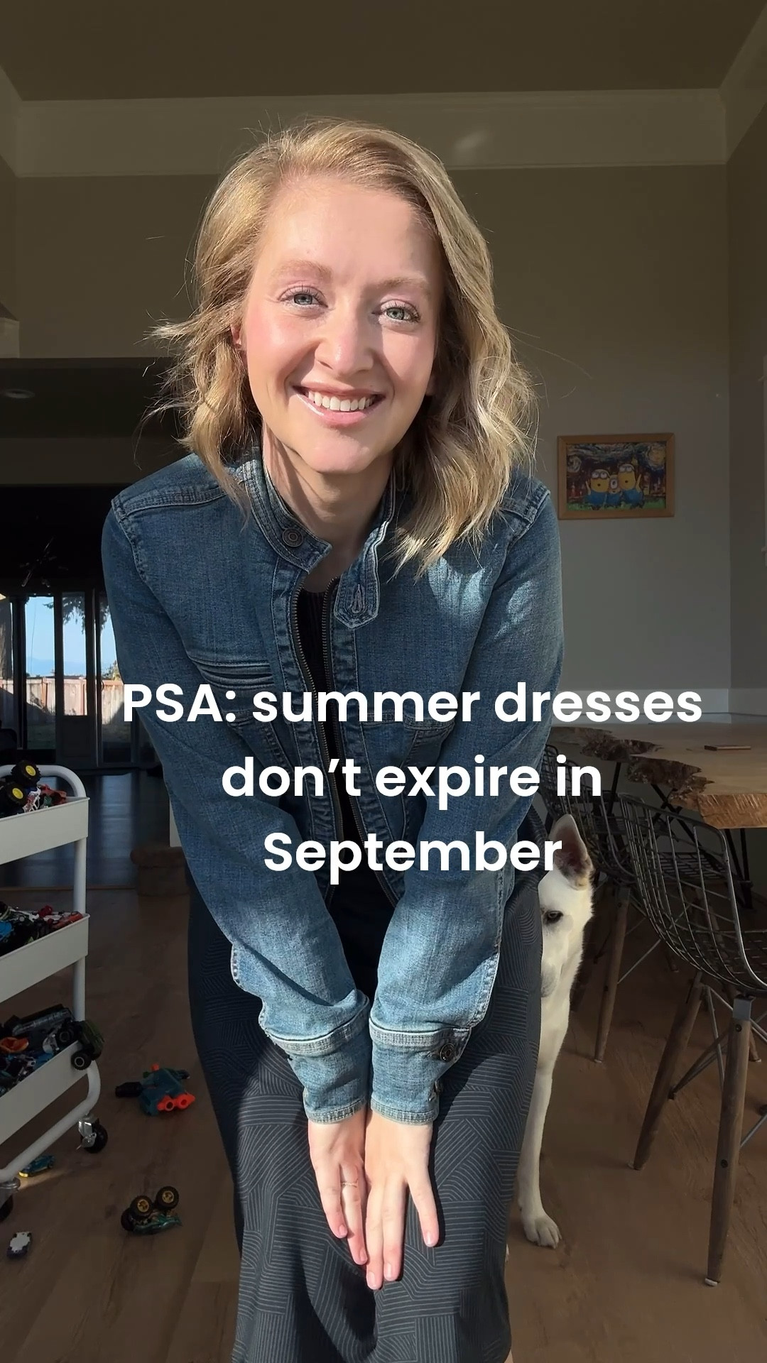 Just because it’s fall doesn’t mean you have to pack away all your summer dresses. 🙅‍♀️

Most of them can transition right into cooler weather with the right layers.

Case in point: this Prana dress → lightweight, comfy, built-in bra + pockets 🙌. Add a Target denim jacket + white sneakers and suddenly it’s a perfect apple-picking outfit. 🍎🍂

So before you box up your summer closet, try pairing your fave dresses with a jean jacket, cozy cardigan, or even a chunky sweater layered over. Instant fall capsule without buying a whole new wardrobe.

👉 Linked my fall layering faves so you can stretch your summer pieces all season.

#LTKStyleTip #LTKSeasonal #falltransition #momstyle

#LTKPetite #LTKSeasonal #LTKFindsUnder100