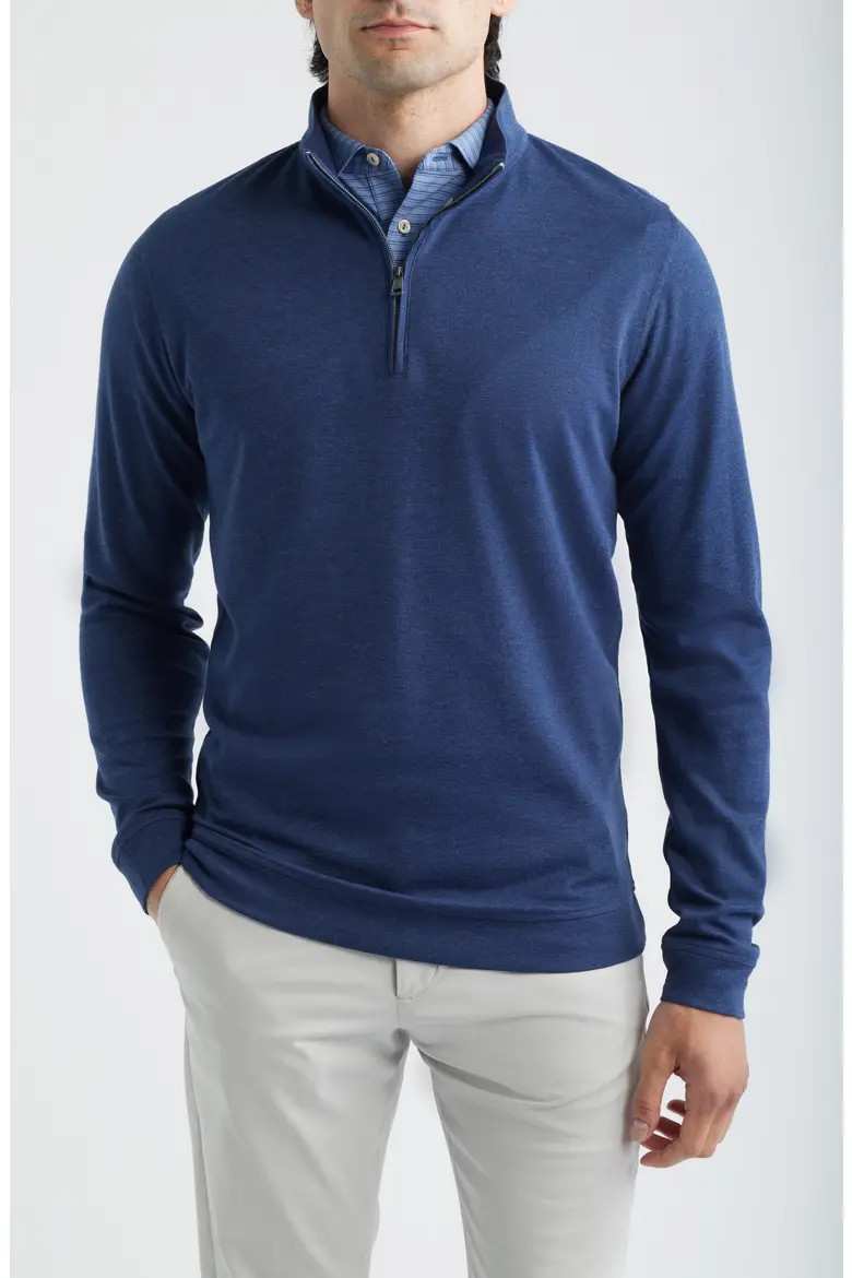 Comfort Interlock Organic Cotton Blend Quarter Zip Pullover (Men) | Nordstrom | Nordstrom