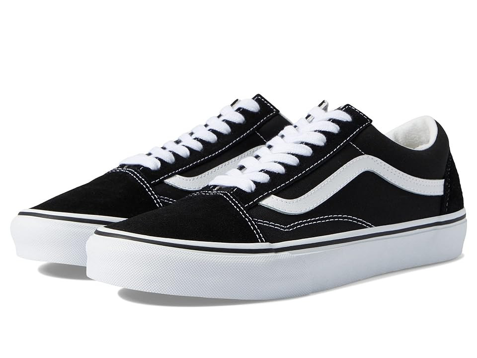 Vans Old Skool Wide Shoes Black/True White: Men's 16 - Women's 17.5 Wide | Zappos.com