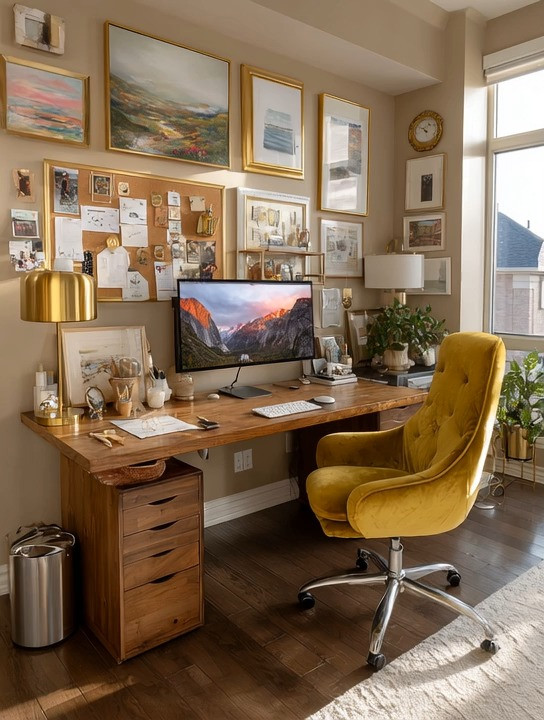 Home offices are no longer an afterthought.

They’ve become one of the most important spaces in your home.

Gone are the days of basic white desks and minimal setups.
As we spend more time working from home, this space deserves just as much attention as your living room or bedroom.

Start with three key elements:

✨ A natural wood desk to ground the space
✨ A velvet chair for comfort and elevated style
✨ A gold table lamp for warmth and refined detail

These alone can completely transform your workspace.

Then layer in personality—
art, frames, or a cork board to keep your ideas visible and inspiring.

You don’t have to recreate everything.
Pick the elements that fit your space and build from there.

Because your home office should feel just as intentional as every other room in your home.

We’ve curated desks, chairs, lighting, and wall pieces to help you create this look effortlessly.

#HomeOffice #WorkFromHome #OfficeInspo 

 #LTKMens