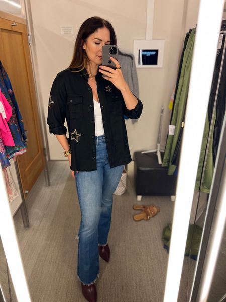 Cute + casual look for fall at the Nordstrom anniversary sale

Shacket, bootcut jeans, denim, denim on sale, mother jeans, casual outfit, fall outfit 

#LTKsalealert #LTKunder100 #LTKxNSale