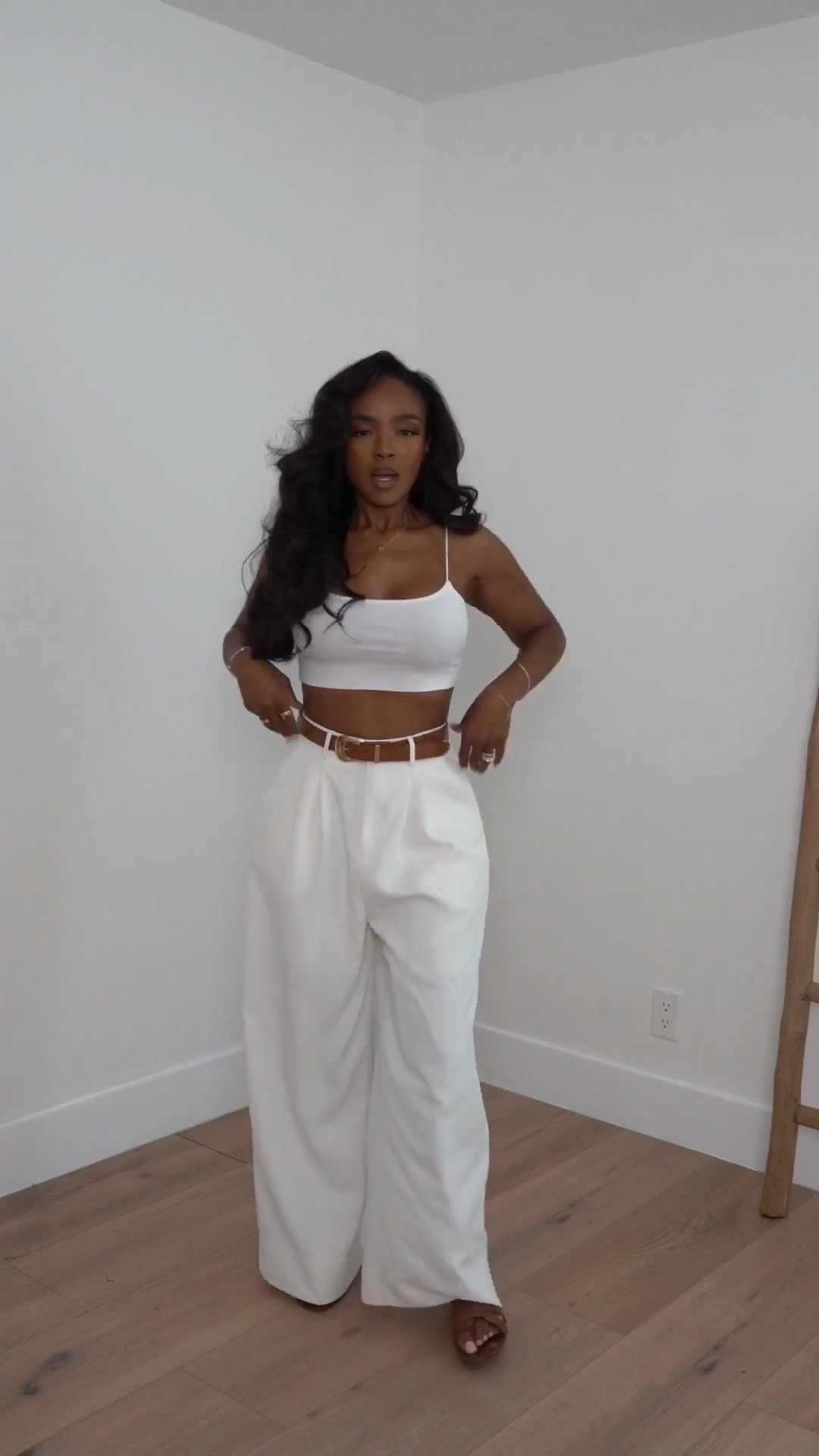 Scroll to shop this effortless spring outfit featuring wide-leg trousers and a striped button-down layered over a crop top. Perfect for vacation days, brunch, or an elevated casual look.

Measurements: 5'4", 138 lbs, 34D bust, 27" waist, 40" hips

#LTKootd #LTKSeasonal #LTKdayinmylife

#LTKgrwm #LTKootd #LTKPetite