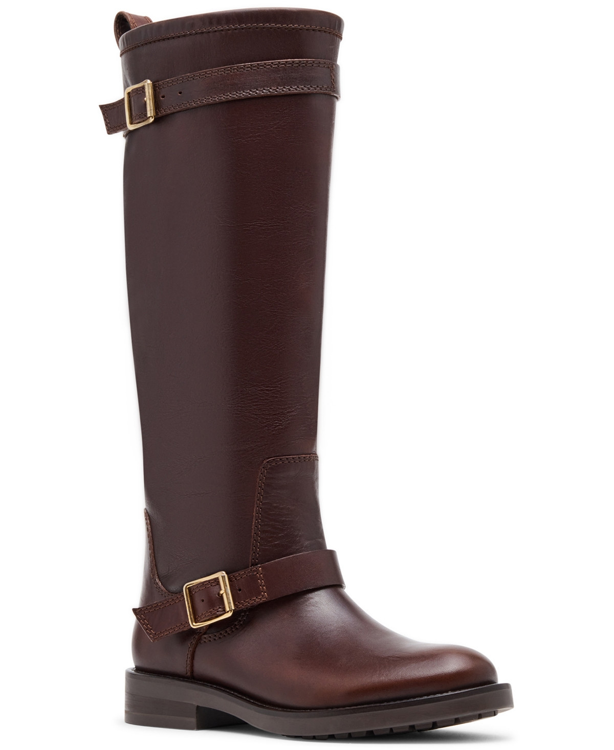 Steve Madden Women's Sady Knee High Riding Boots - Brown Leather | Macy's