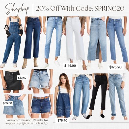 Shopbop 20% off denim with code: SPRING20

#LTKSeasonal #LTKstyletip #LTKsalealert