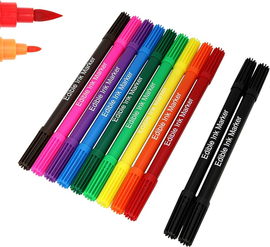 Food coloring Pens, 11Pcs Double Sided Food Grade and Edible Marker,Gourmet Writers for Decoratin... | Amazon (US)