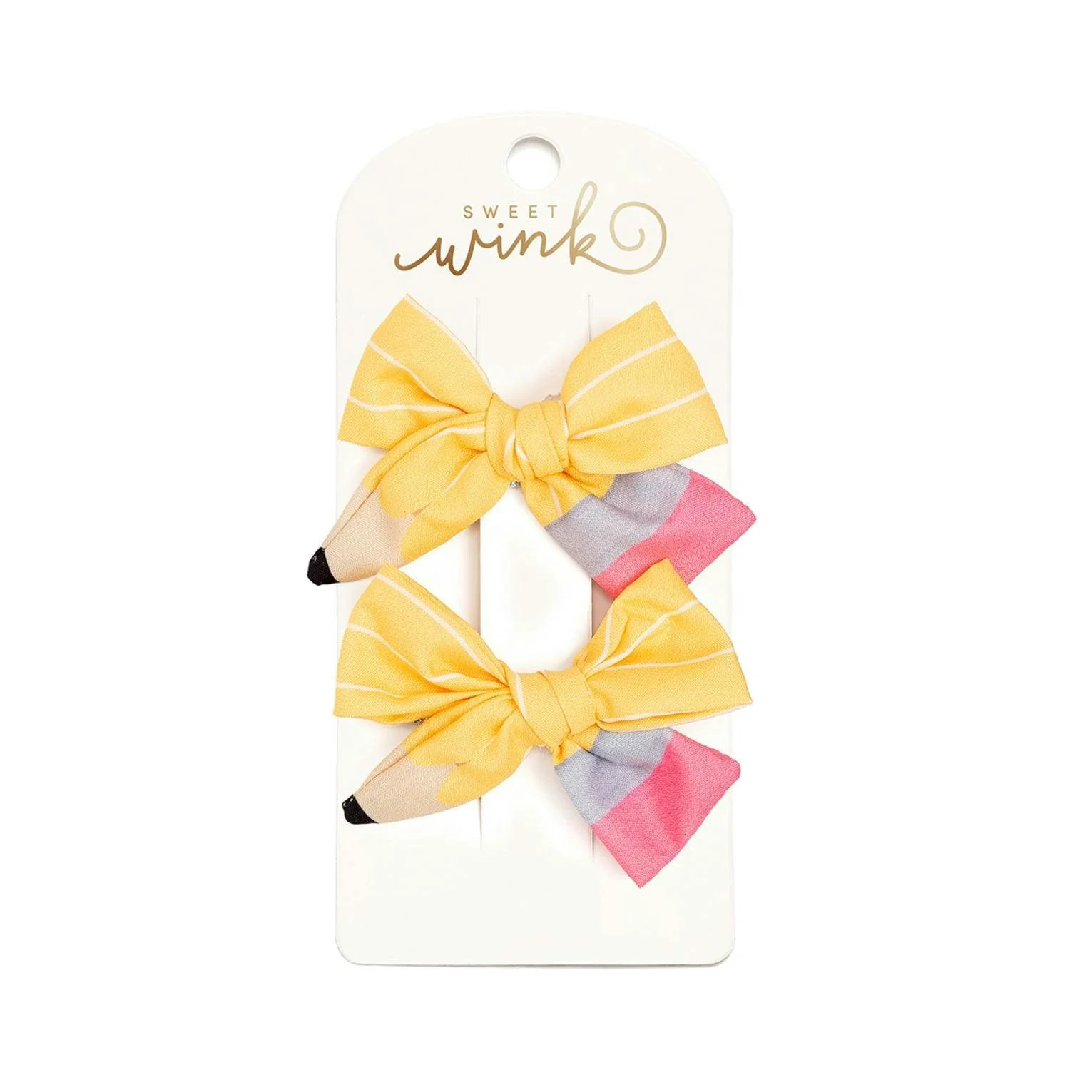 School Days Pencil Bow Clip Set | Maisonette