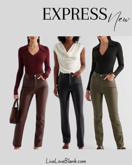 Express new release
Faux leather pants…perfect for the office, GNO or date night
@liveloveblank
#ltkfind

#LTKstyletip #LTKSeasonal #LTKworkwear