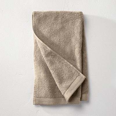 Organic Hand Towel Dark Sand - Casaluna™: Low Lint, 100% Organic Cotton, Machine Washable, Terry Cloth | Target