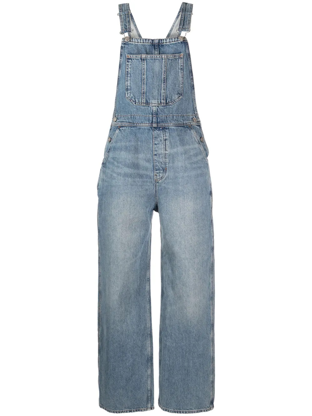 Reformation River Relaxed Denim Overalls - Farfetch | Farfetch Global