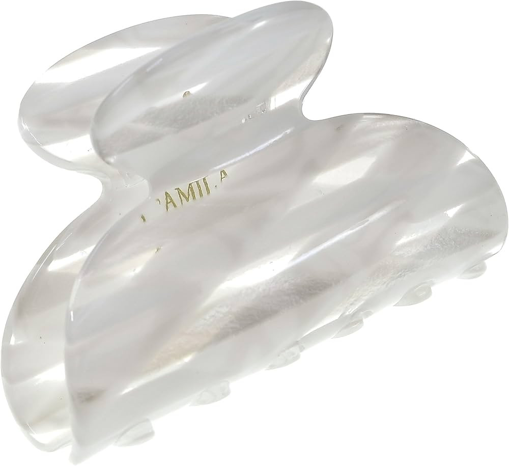 Camila Paris CP3071 French Hair Clip for Women, Handmade, White, Small, Girls Hair Claw Clips Jaw... | Amazon (US)