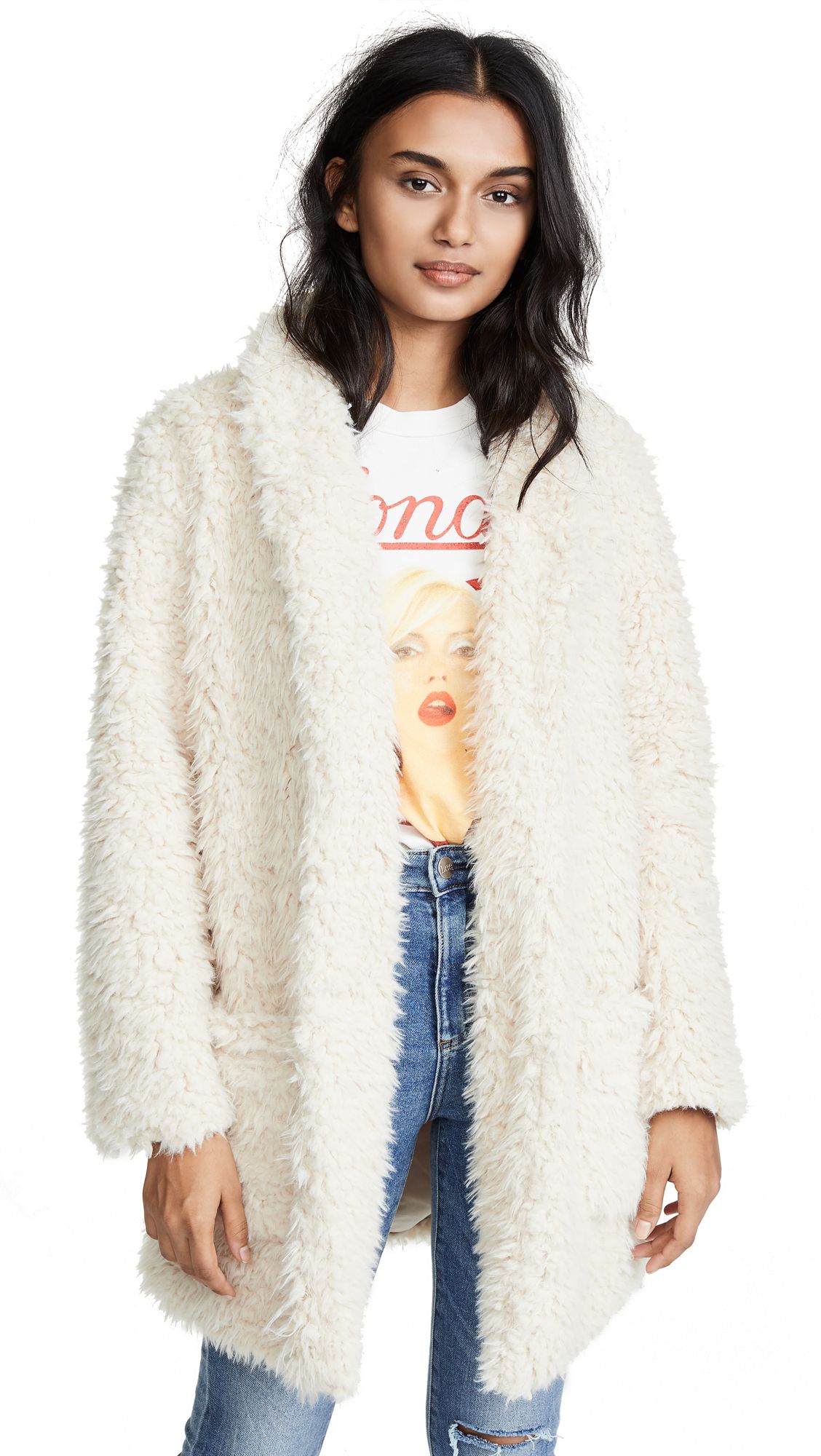 BB Dakota Faux Fur Mix A Lot Teddy Coat | Shopbop