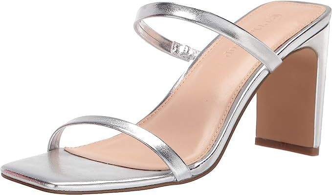 The Drop Women's Avery Square Toe Two Strap High Heeled Sandal | Amazon (US)