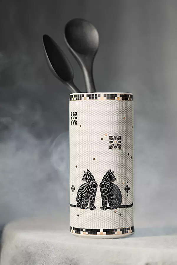 The Bistro Tile Stoneware Vase: Halloween Edition | Anthropologie (US)