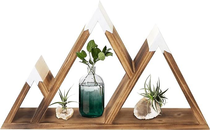 Gibbous Nimbus Wooden Mountain Shelf - Mountain Wall Decor for Woodland Nursery Wall Decor - Wood... | Amazon (US)