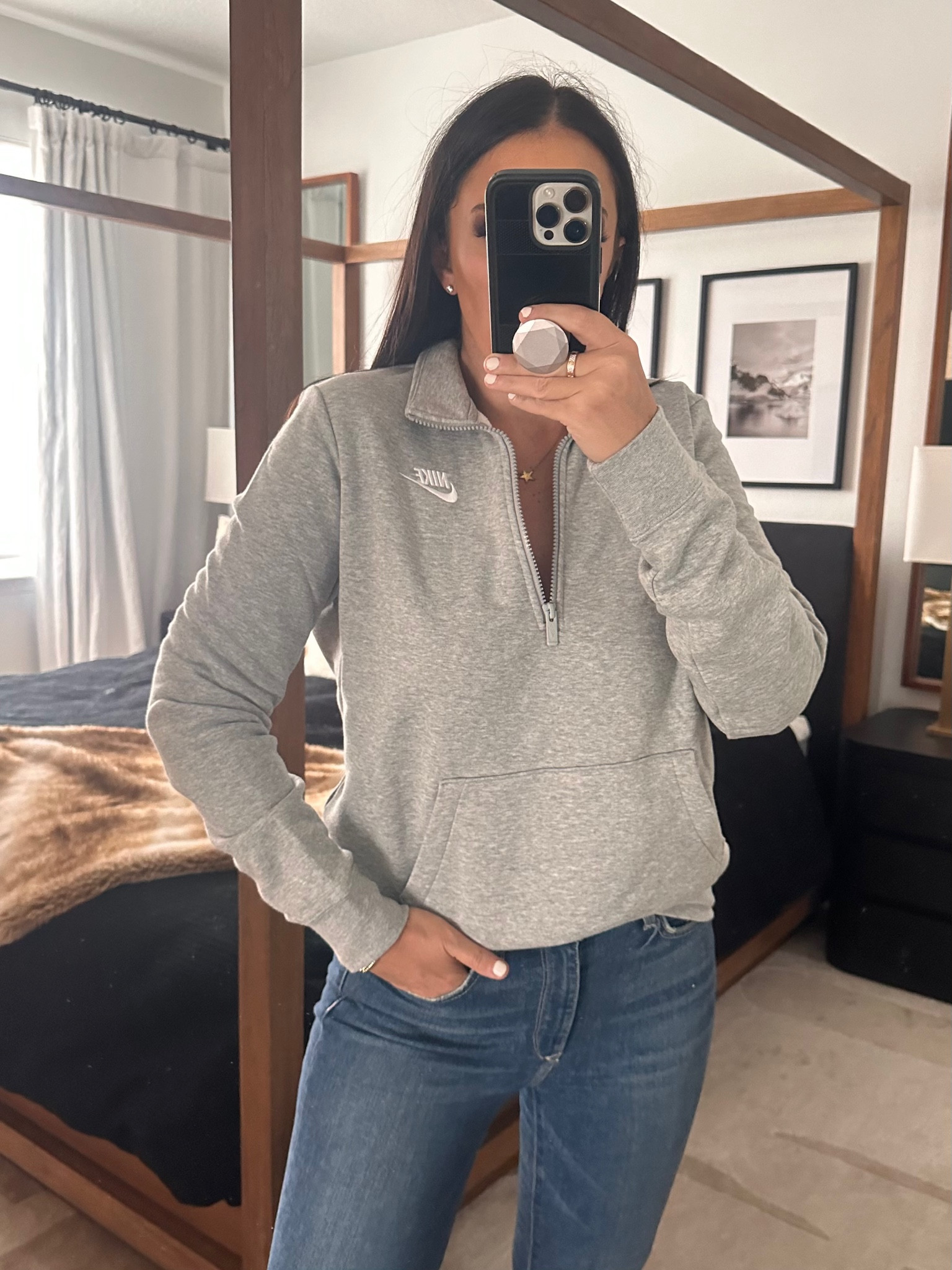 Sportswear Club Fleece Quarter Zip Pullover. Sofia Jeans Women's Sofia Skinny Mid Rise Ankle Jeans.  Air Max Flyknit Racer Sneaker.
