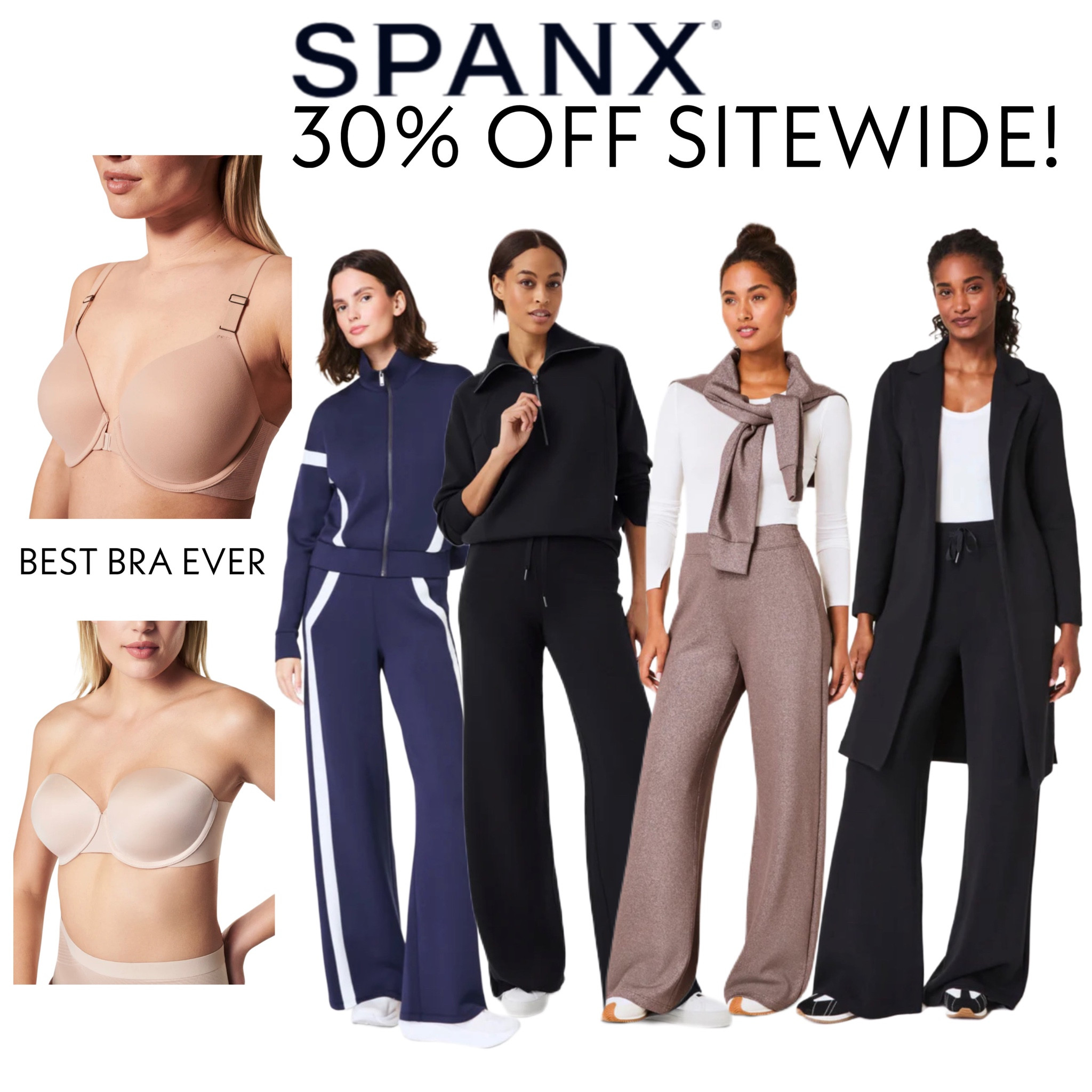 SPANX sale! 
I highly recommend getting the bras - they really are the best bras on the market (you’ll understand once you try it on)! I also highly recommend getting something from their “air essentials” line. Everything is incredible from that line & has become my new uniform  

#LTKCyberWeek #LTKSaleAlert #LTKStyleTip