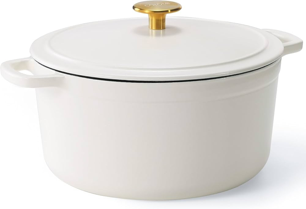 CAROTE Cast Iron Dutch Oven Pot with Lid, Enameled Dutch Oven for Sourdough Bread Baking, Dual Ha... | Amazon (US)