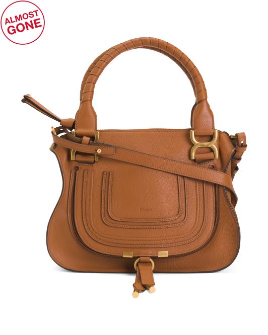 Made In Italy Marcie Small Double Carry Leather Satchel | TJ Maxx