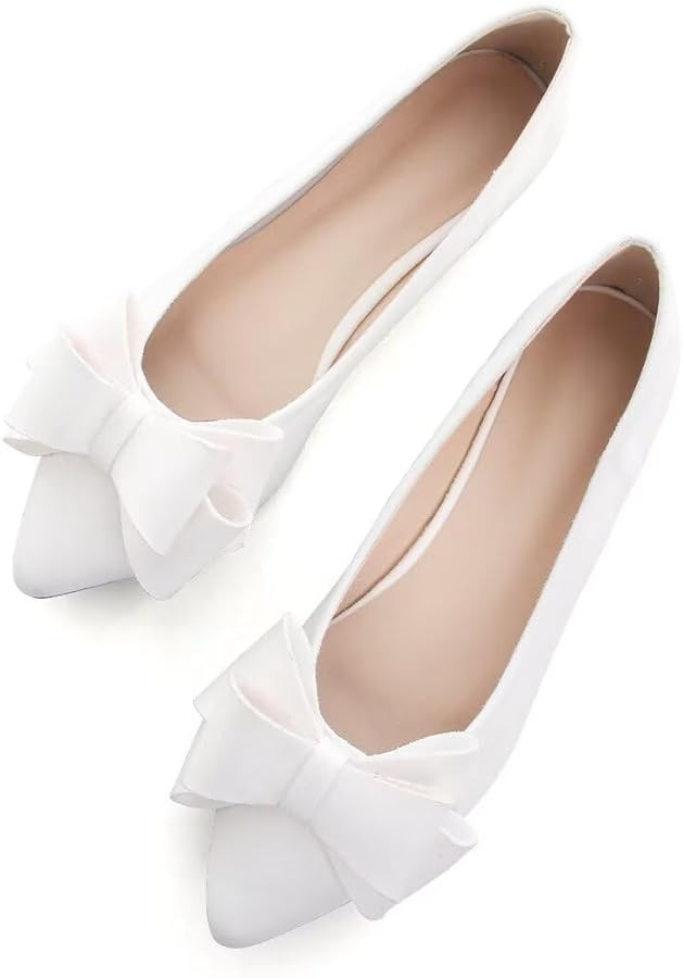 TN TANGNEST Women Fashion Bowknot Flats Comfort Pointed Toe Dress Shoes | Amazon (US)