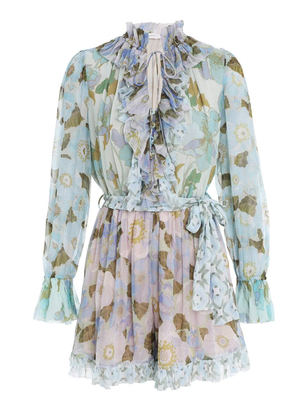 Rhythm Frilled Playsuit | ZIMMERMANN (APAC)