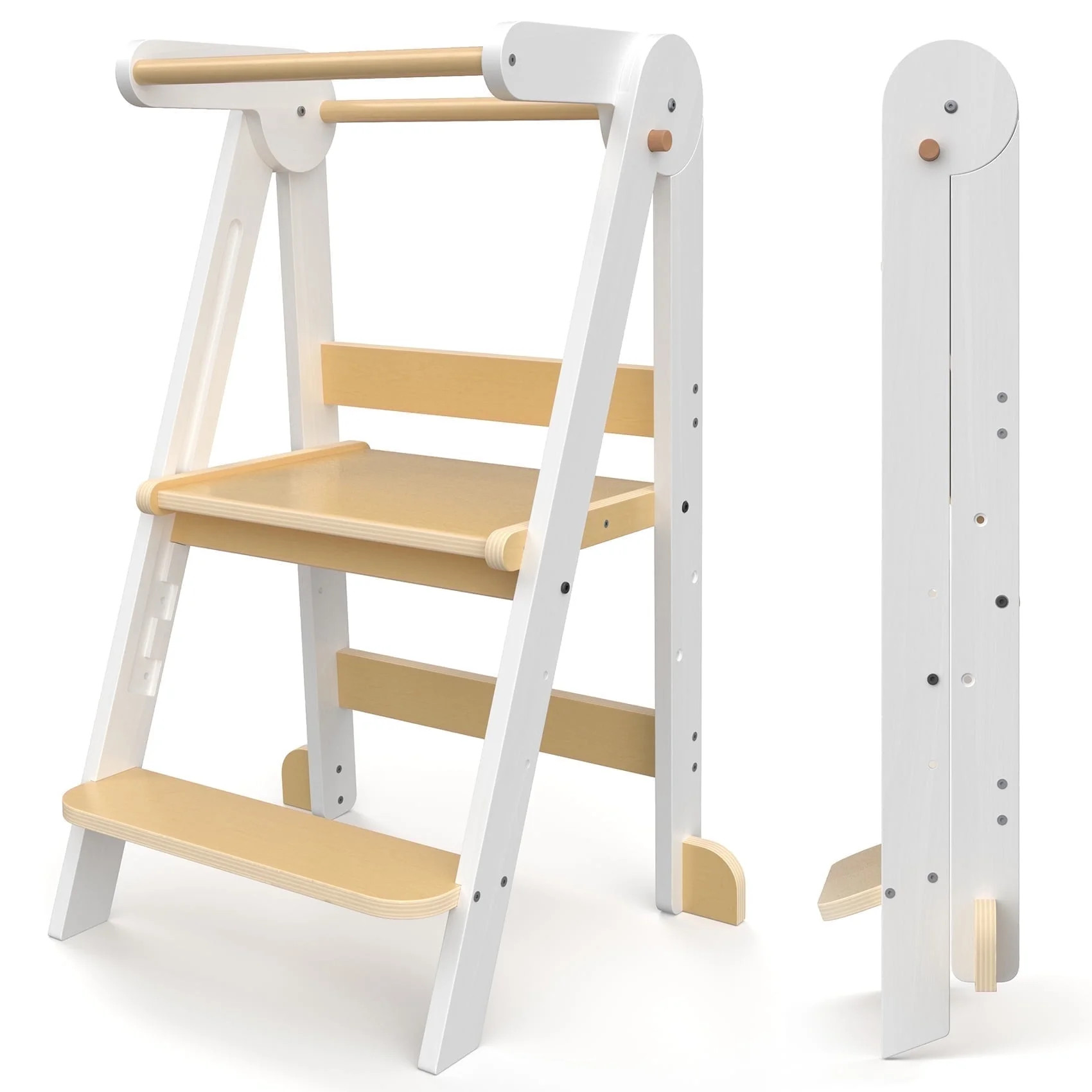 JOZ Kitchen Toddlers Step Stool, Montessori Kids Learning Stool, Foldable Toddler Tower for Count... | Walmart (US)