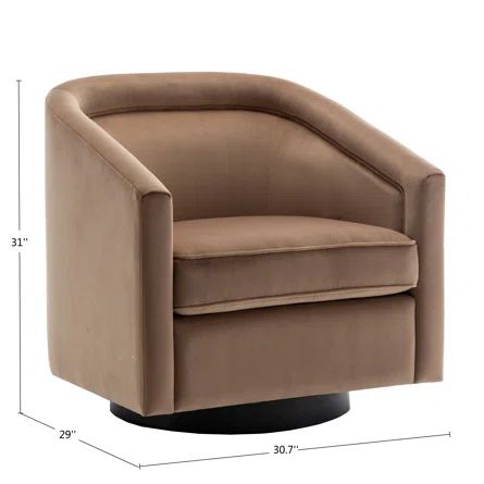 Tuers Upholstered Swivel Barrel Chair | Wayfair North America