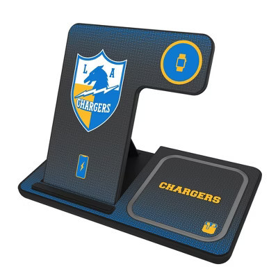 Los Angeles Chargers Historic Collection Linen 15-Watt 3 in 1 Charging Station | Target