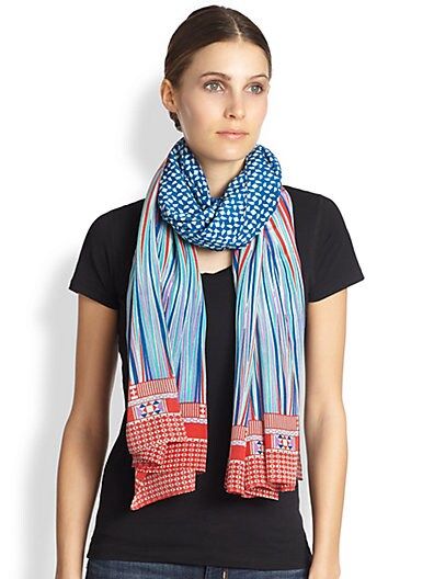 Kivark Mint Silk Scarf | Saks Fifth Avenue