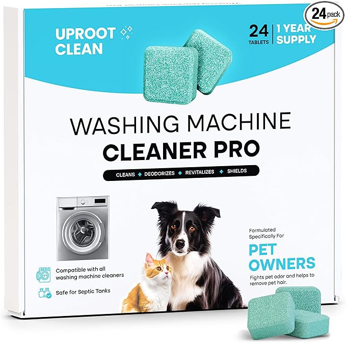 Uproot Clean Washing Machine Cleaner Tablets - 24 Pack for a 12 Month Supply. Formulated for Pet ... | Amazon (US)