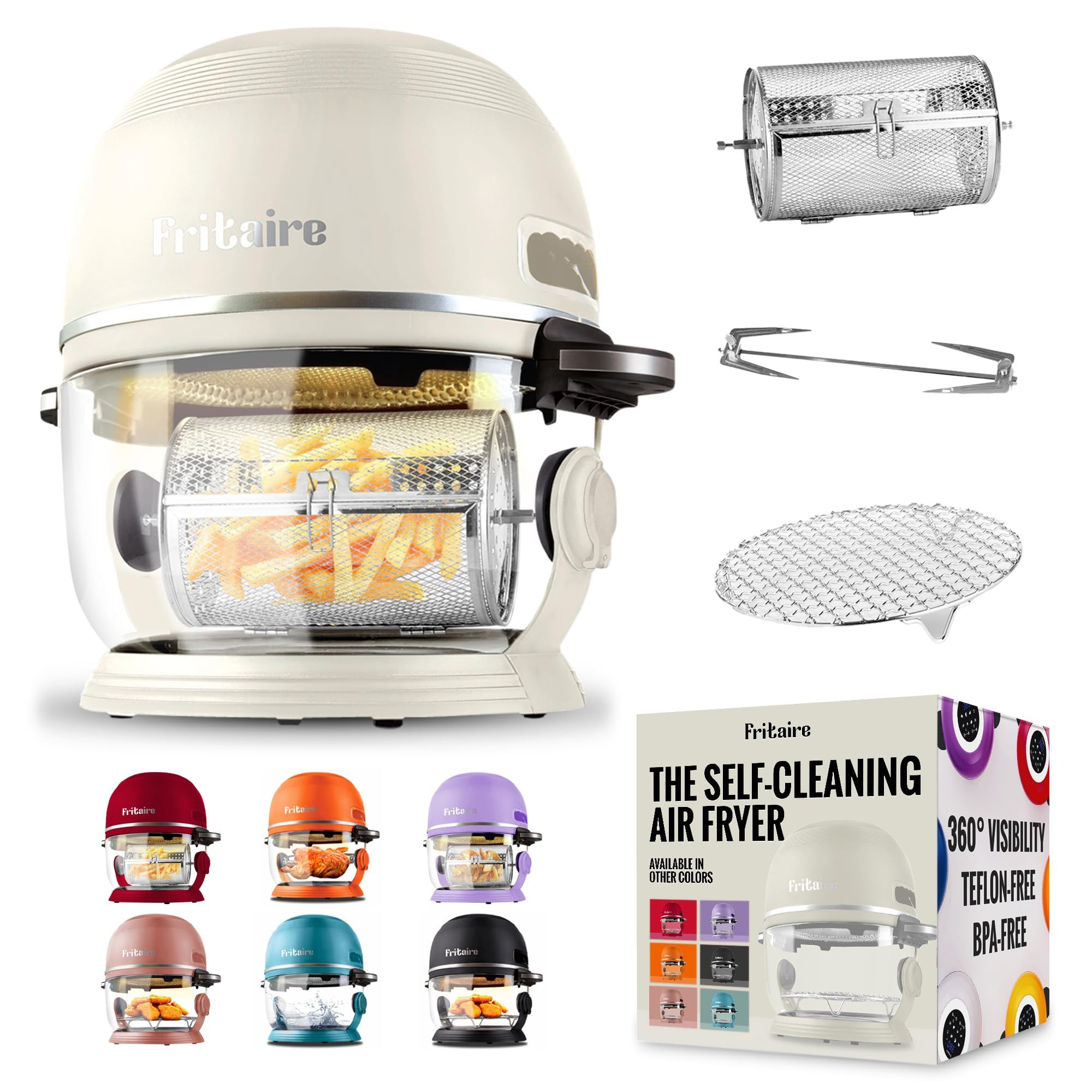 Non Toxic Air Fryer™ - Glass AirFryer 5 Quart w/ 360 Visibility, Self-Cleaning, 400F Vortex Air... | Amazon (US)