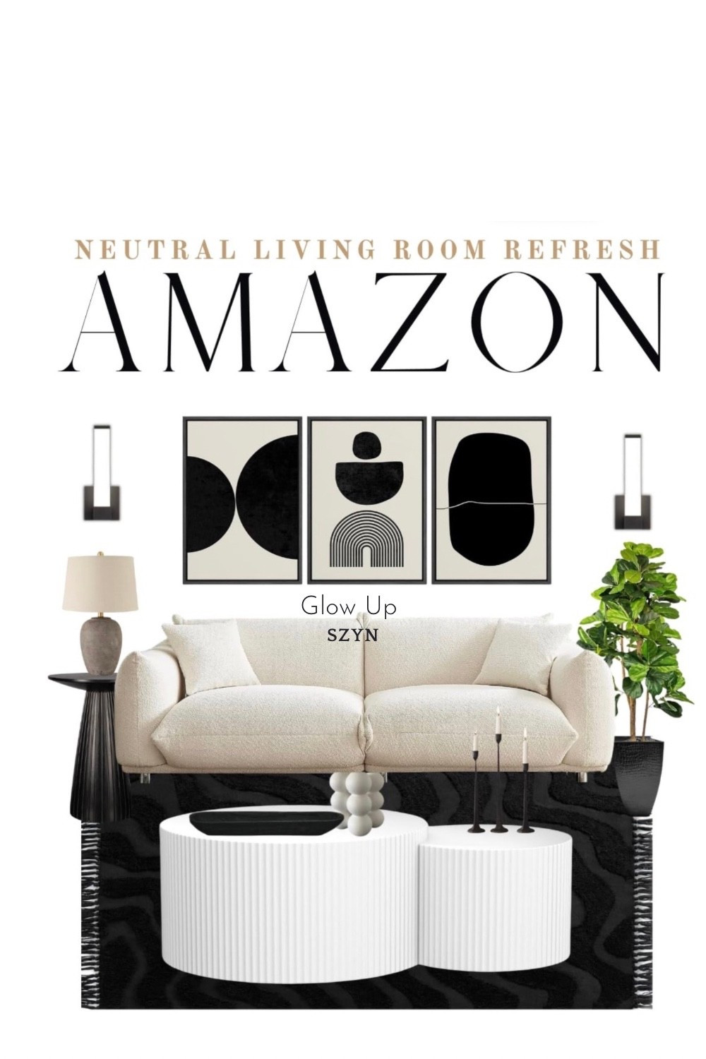 Neutral Living Room Refresh | Amazon Home Finds

Soft, neutral, and effortlessly elevated 🖤

This Glow Up Szyn Amazon edit is all about cozy minimalism — textured neutrals, sculptural accents, and statement lighting that make your space feel expensive without the splurge.

🛋️ Shop every piece below to recreate the look.
🕯️ Save this post for your next home refresh.
🏠 Amazon Prime = instant luxury delivery.


#LTKHome #LTKSeasonal #LTKFamily